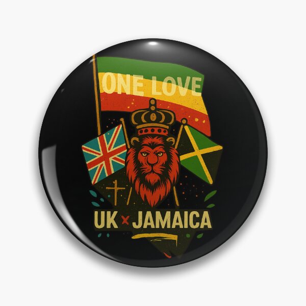 Item preview, One Love Crest (UK × Jamaica × Ethiopia) designed and sold by JahFyah.