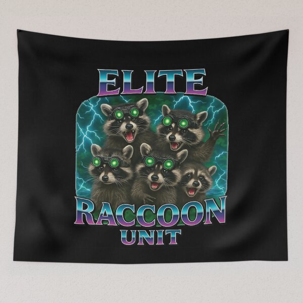 Item preview, Elite Raccoon Unit Meme Bootleg designed and sold by k3rstman1.