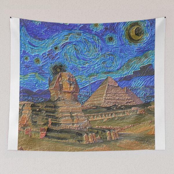 Item preview, sphinx leather starry night colorful abstract design designed and sold by SmashingDeals.