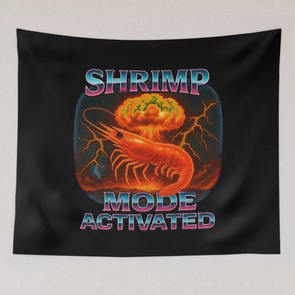 Item preview, Shrimp Mode Activated Meme Bootleg designed and sold by k3rstman1.