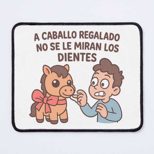 Item preview, Don't look a gift horse in the mouth - Popular Argentine saying designed and sold by ioshi37.