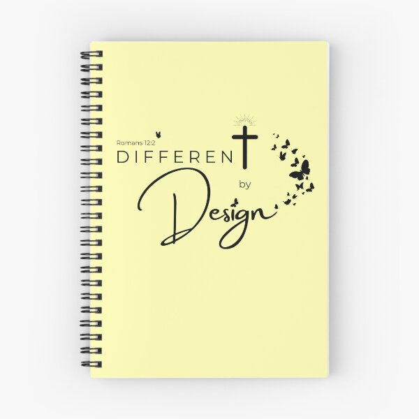 Item preview, Different by Design – Romans 12:2 Christian Butterfly Cross Bible Verse Apparel designed and sold by Yuli Club.