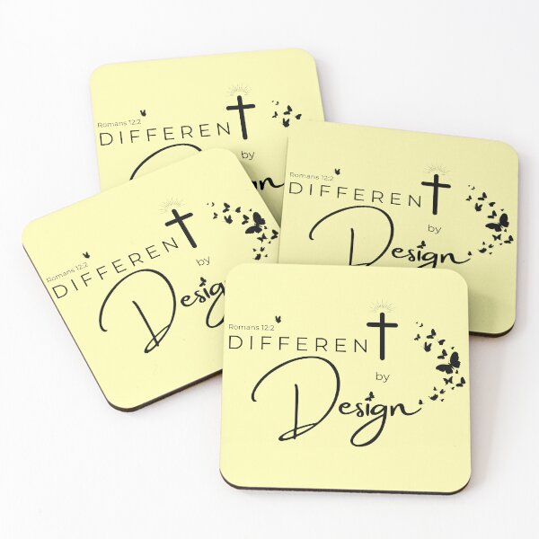 Item preview, Different by Design – Romans 12:2 Christian Butterfly Cross Bible Verse Apparel designed and sold by Yuli Club.