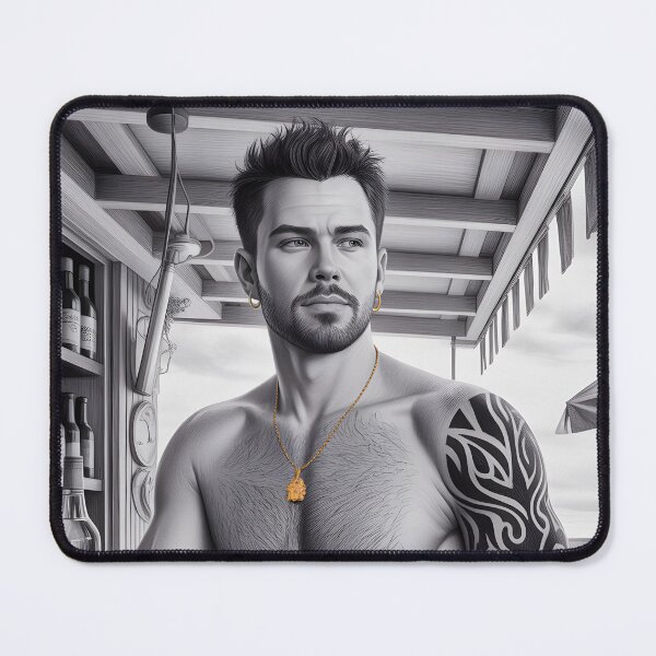 Item preview, Handsome Guy in Gay Beach Bar designed and sold by Museum Of Non-Existing Art.