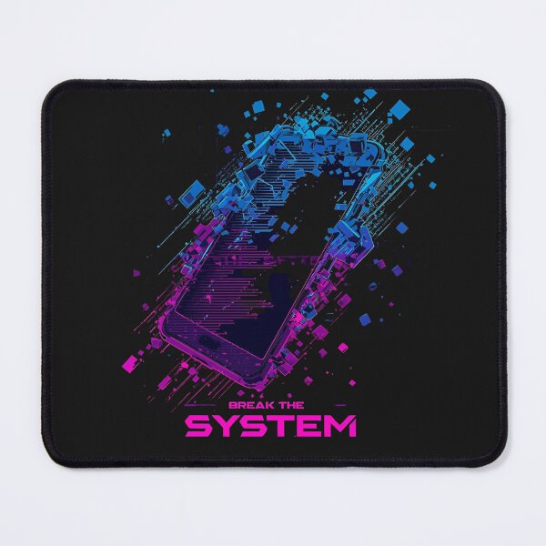 Item preview, Break the System 2 – Futuristic cyberpunk design with mask & neon lines designed and sold by ParaSiempreS.