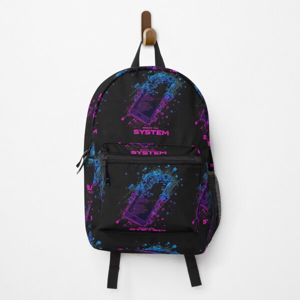 Item preview, Break the System 2 – Futuristic cyberpunk design with mask & neon lines designed and sold by ParaSiempreS.