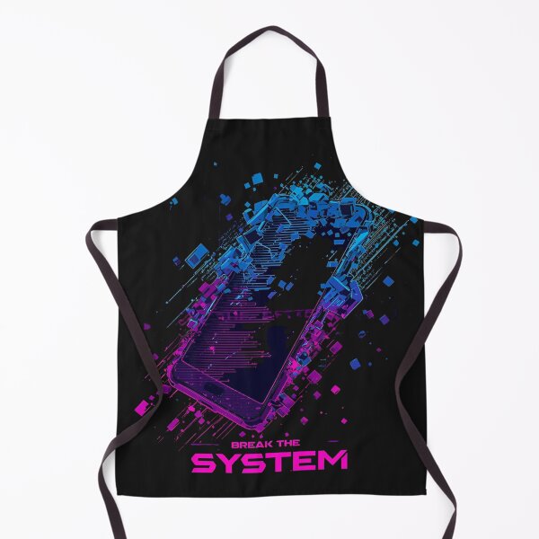 Item preview, Break the System 2 – Futuristic cyberpunk design with mask & neon lines designed and sold by ParaSiempreS.