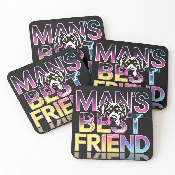 Item preview, Man's Best Friend Neon Typographic Dog Wall Art with Lightning Effects, Street Art and Arcade Style Aesthetic designed and sold by LoomylooDesigns.