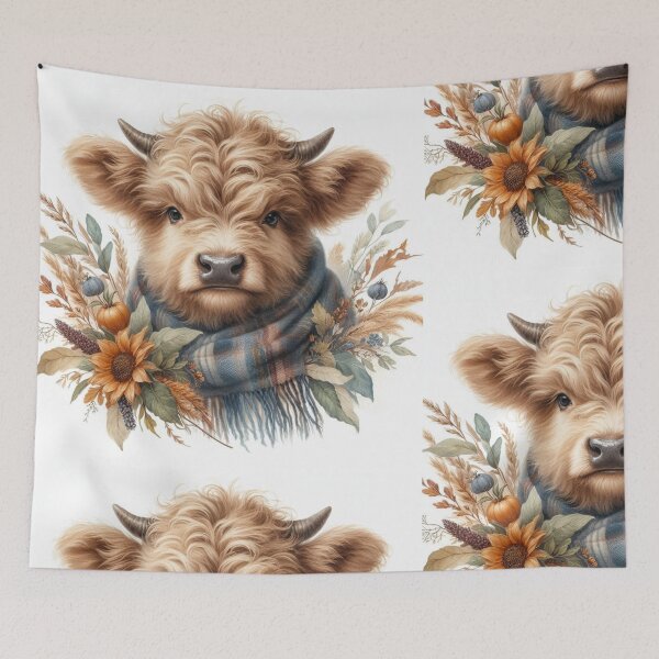 Item preview, Farmhouse Holiday Cow– Rustic Country Animal Print designed and sold by WF-Studio.