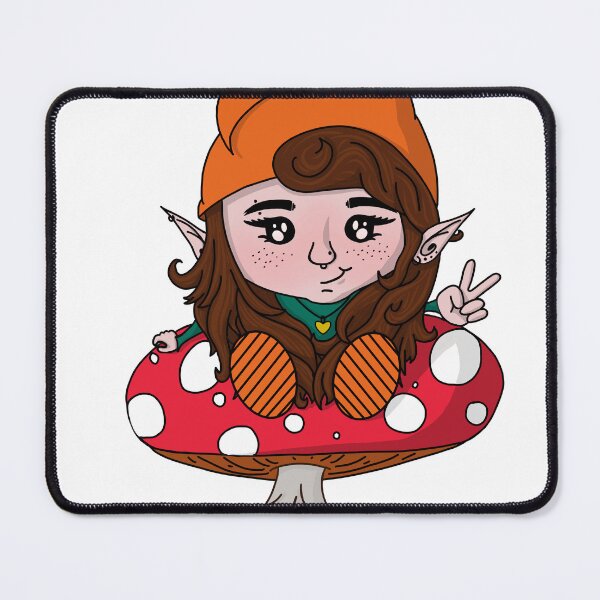 Item preview, Femme Gnome on a Mushroom designed and sold by GnomeyArt.