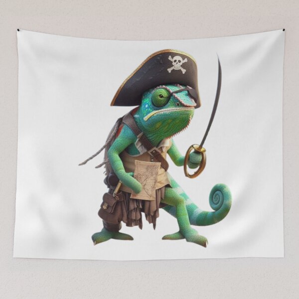 Item preview, Pirate Chameleon no background  designed and sold by Couldbebettah.