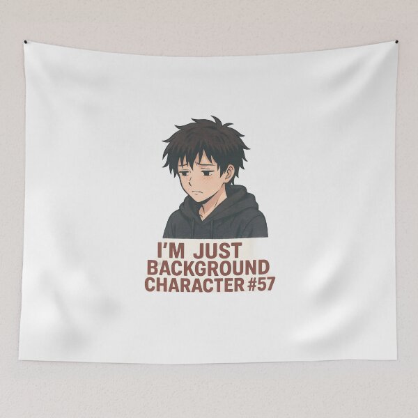 Item preview, Sad Anime Boy Aesthetic | “I’m Just Background Character #57” Sticker designed and sold by OsasChild.
