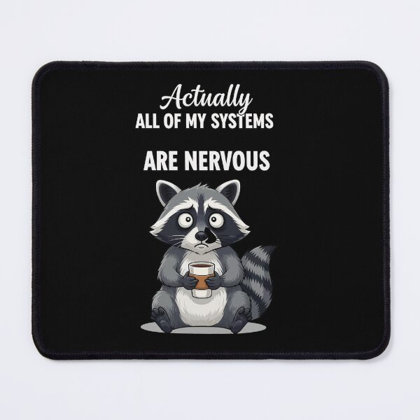 Item preview, Anxious Raccoon Holding Coffee designed and sold by GentleRebels.