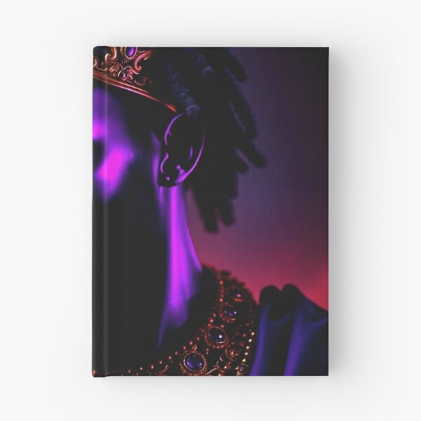 Item preview, Mansa Musa Wealthiest King to Ever Live - Black King Portrait with Dreadlocks, Gold Crown, Jewelry, Neon Purple & Orange Lighting, Hyper-Realistic Fantasy Art designed and sold by LoomylooDesigns.