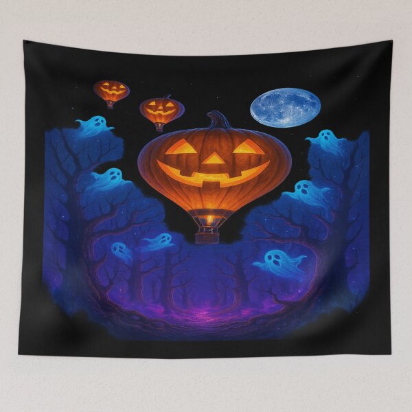 Item preview, Pumpkin Balloon Halloween Night designed and sold by ArtbyCrystal.