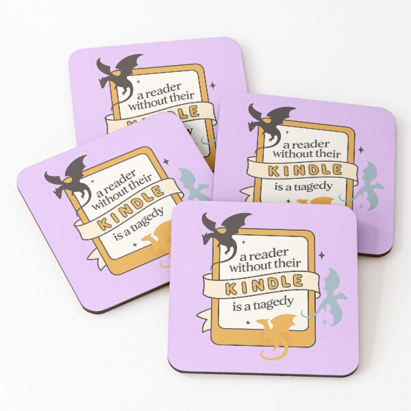 Item preview, A Reader Without Their Kindle Is a Tragedy – Dragon Bookish Sticker | Fantasy BookTok Aesthetic designed and sold by theliteraryedit.