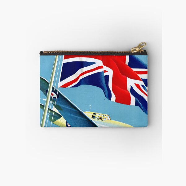 Item preview, WWII Propaganda Poster | Union Jack & Fighter Plane Art | Keep Them Both Flying | Speed Is Vital | Vintage War Art designed and sold by artofuniverse.