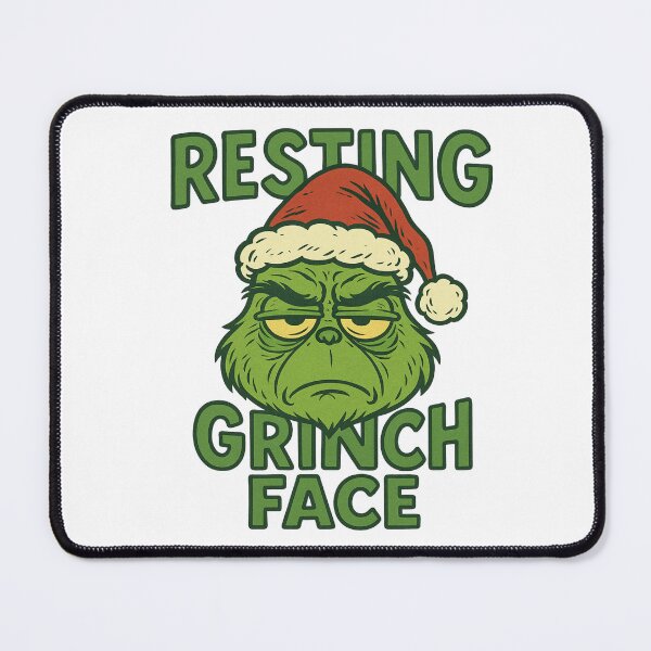 Item preview, Resting Grinch Face – Funny Christmas Expression Design designed and sold by Ginngers.