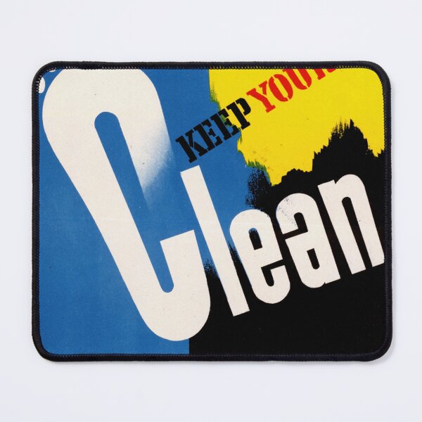 Item preview, WWII Propaganda Art Poster | Keep Your Feet Clean | Abram Games Design | Bold Colors & Typography | Health Campaign designed and sold by artofuniverse.
