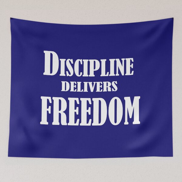 Item preview, Discipline Delivers Freedom – Motivational Quote Design designed and sold by ArtNestVerse.