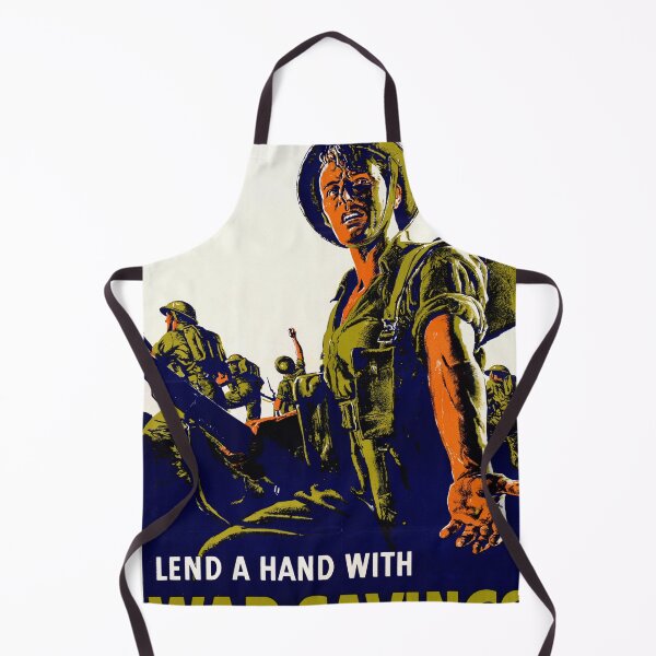 Item preview, Vintage WWII British Propaganda Poster | War Savings Campaign Art | Soldier Call to Action | Bold Blue & Olive Green Decor designed and sold by artofuniverse.