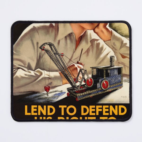 Item preview, Vintage WWII British Propaganda Poster | Model Crane Toy Art | Tom Purvis Design | Historical War Poster for Collectors designed and sold by artofuniverse.
