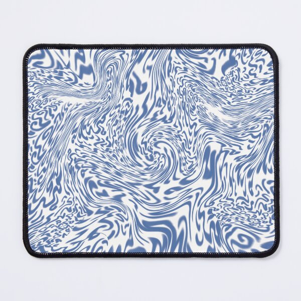 Item preview, Fluid abstract art in blue – psychedelic optical design designed and sold by Martapp.