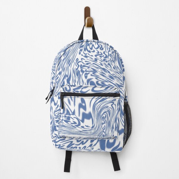 Item preview, Fluid abstract art in blue – psychedelic optical design designed and sold by Martapp.