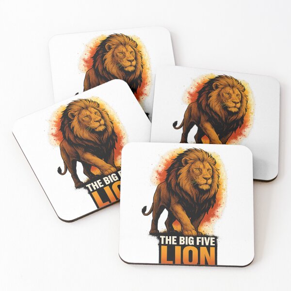 Item preview, The Big Five Lion Safari Art – VLF Design designed and sold by VitalLifeForce.