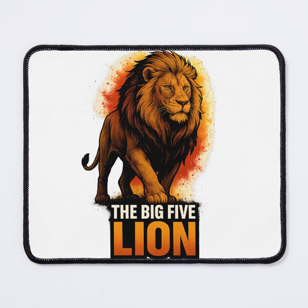 Item preview, The Big Five Lion Safari Art – VLF Design designed and sold by VitalLifeForce.