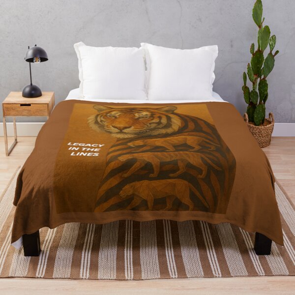 Item preview, Lines of Legacy – Geometric Tiger with Cubs designed and sold by GeoWild Designs.