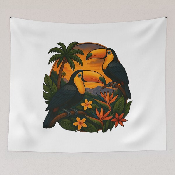 Item preview, Sunset Serenade: Toucans in Paradise designed and sold by Coo-L Vibe-Z.
