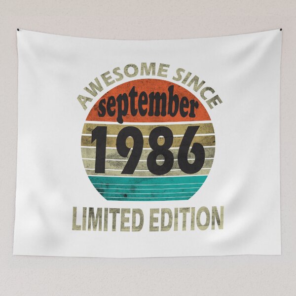 Artikelvorschau, Genial seit September 1986 | 39 Jahre altes Geburtstags-T-Shirt entworfen und verkauft von MirelaSorescu.