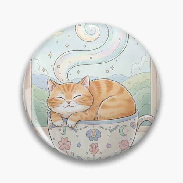Item preview, Sleepy Cat in a Teacup designed and sold by Narths.