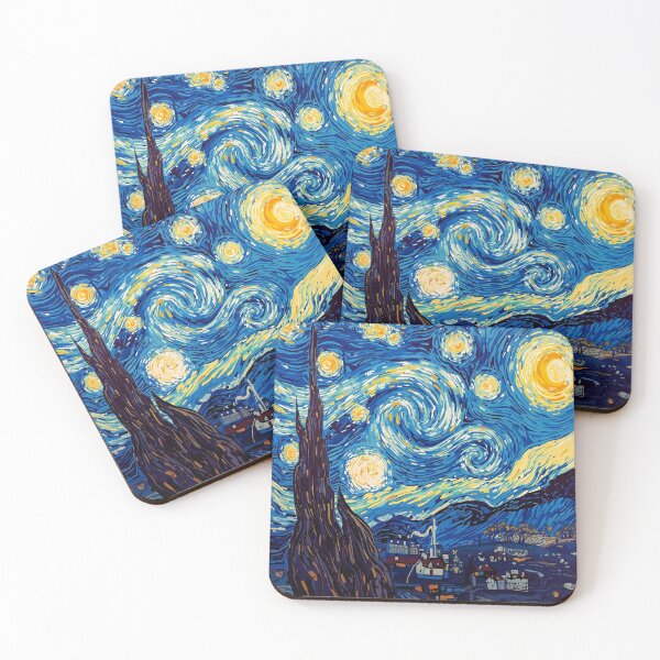 Item preview, "Starry Night Over Quiet Houses" designed and sold by Vividly-Red.