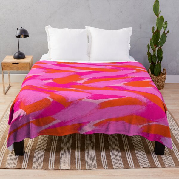 Item preview, Abstract, Hot Pink and Orange, Feathered Paint Brush Effect designed and sold by OneThreeSix.