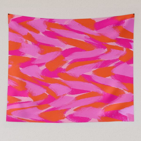 Item preview, Abstract, Hot Pink and Orange, Feathered Paint Brush Effect designed and sold by OneThreeSix.