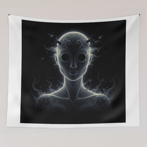 Item preview, Void Spirit – Dark Surreal Ghostly Portrait designed and sold by Neuroscribble.