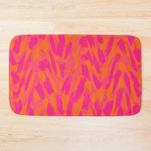 Item preview, Abstract, Hot Pink and Orange, Feathered Paint Brush Effect Pattern designed and sold by OneThreeSix.