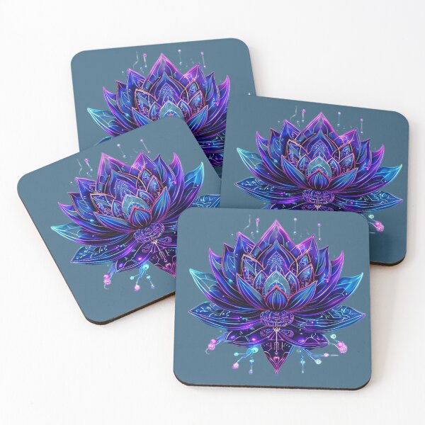 Item preview, Lotus Flower – Neon Floral Art with Futuristic Glow designed and sold by Naturalite19.