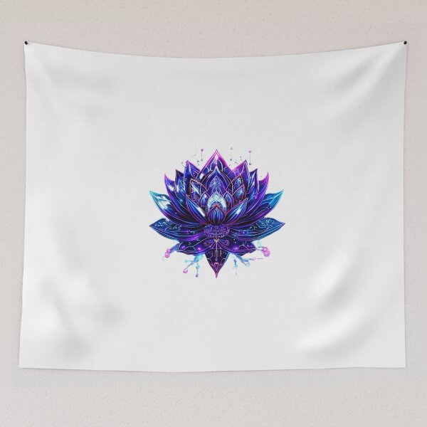 Item preview, Lotus Flower – Neon Floral Art with Futuristic Glow designed and sold by Naturalite19.