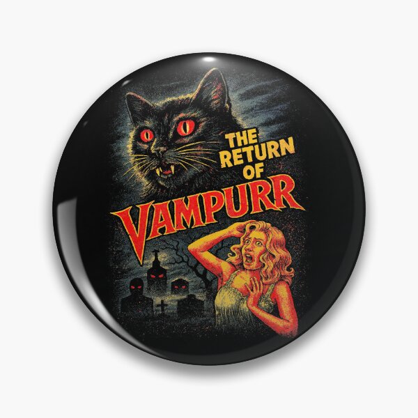 Artikelvorschau, Vampir Horror Katze Retro Poster Parodie entworfen und verkauft von SassCity.
