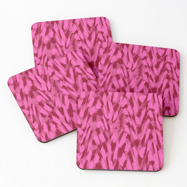 Item preview, Abstract, Pink and Burgundy Red, Feathered Paint Brush Effect Pattern designed and sold by OneThreeSix.