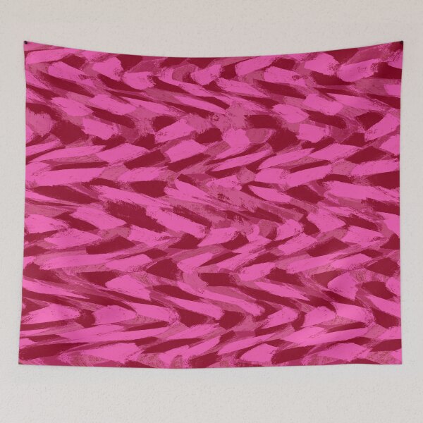 Item preview, Abstract, Pink and Burgundy Red, Feathered Paint Brush Effect Pattern designed and sold by OneThreeSix.