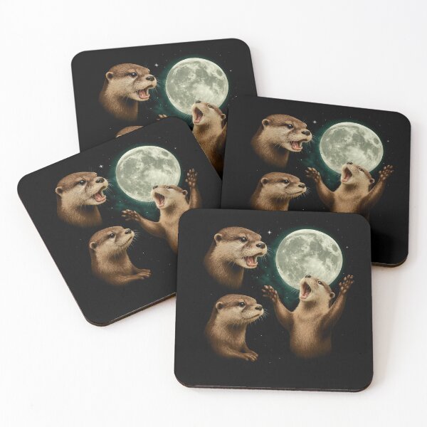 Item preview, Funny Otters Howling at the Moon Design designed and sold by SassCity.