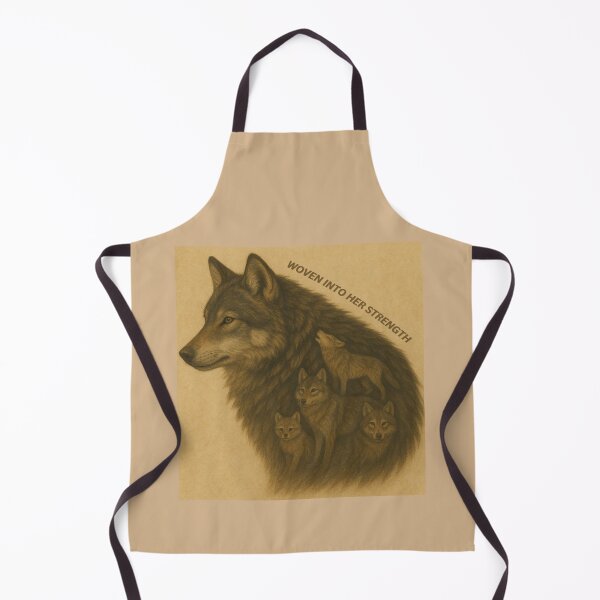 Item preview, Woven Into Her Strength – Geometric Wolf with Pups designed and sold by GeoWild Designs.