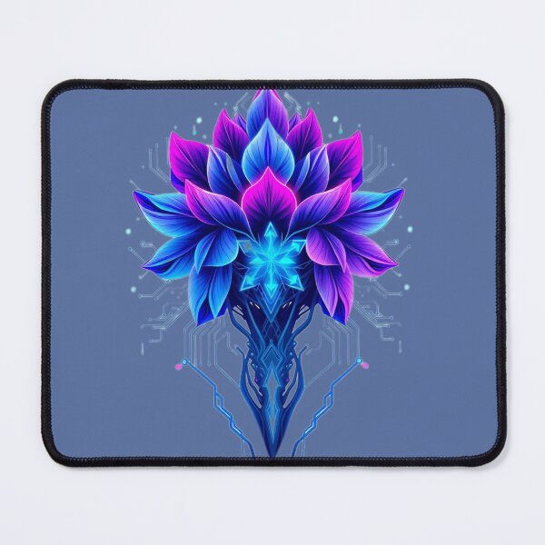 Item preview, Cyberpunk Hyacinth in Purple and Blue – Neon Floral Art with Futuristic Glow designed and sold by Naturalite19.
