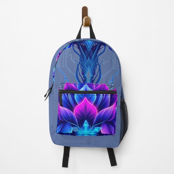 Item preview, Cyberpunk Hyacinth in Purple and Blue – Neon Floral Art with Futuristic Glow designed and sold by Naturalite19.