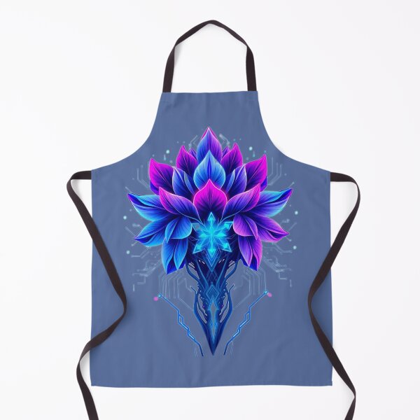 Item preview, Cyberpunk Hyacinth in Purple and Blue – Neon Floral Art with Futuristic Glow designed and sold by Naturalite19.
