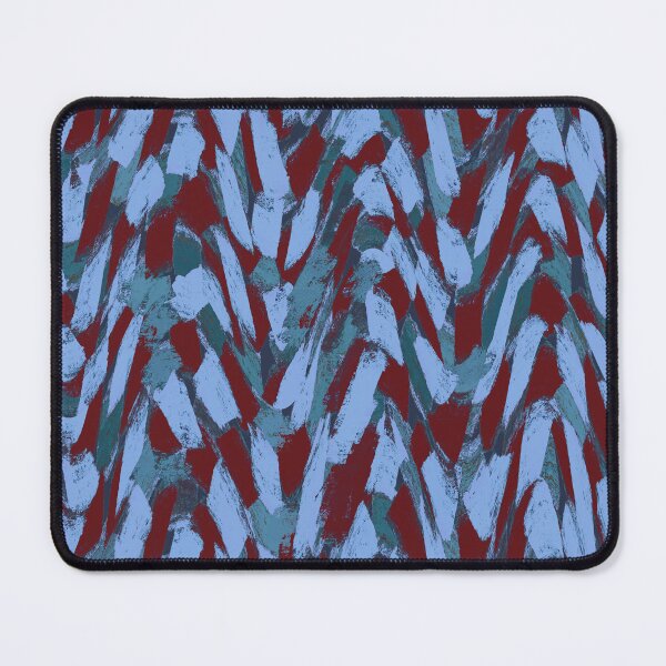Item preview, Abstract, Blue and Burgundy Red, Feathered Paint Brush Effect Pattern designed and sold by OneThreeSix.